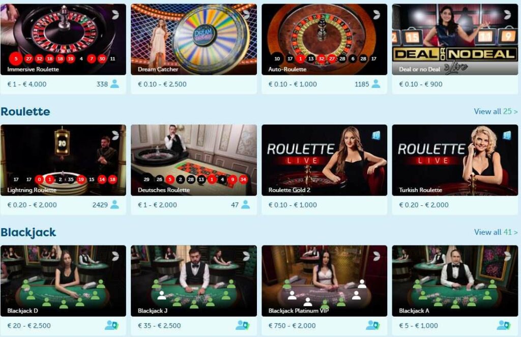 playfrank live casino